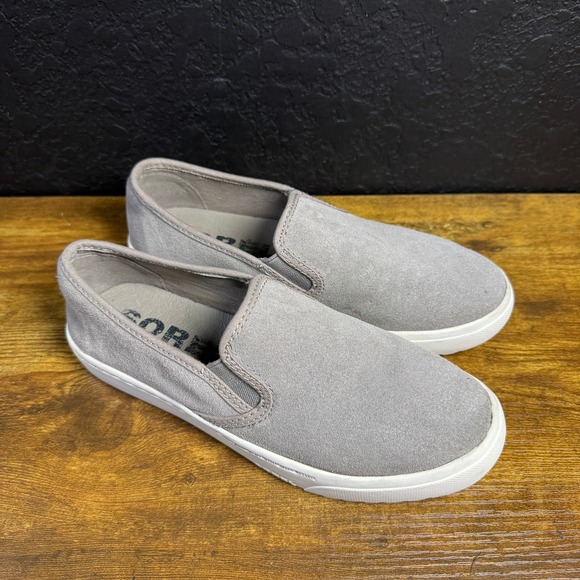 Sorel Shoes - Sorel‎ Ella NL2873-005 Ash Brown Suede Slip On Sneakers Womens 6.5